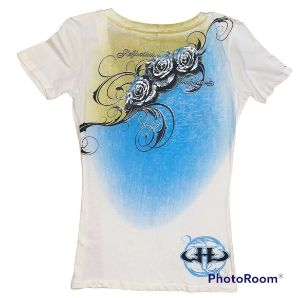 Uhlworks Women’s Triumph MC Airbrushed Design T Shirt - Picture 2 of 7